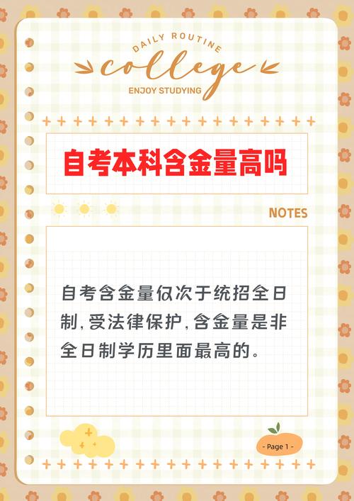 自考本科含金量高吗(自考本科含金量高吗?有什么用)