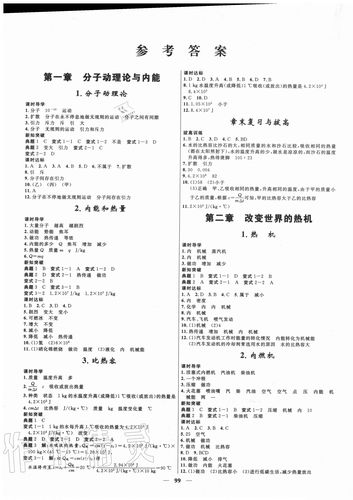 九年级上册物理练习册答案(九年级上册物理高分突破答案)